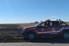 Incendio de casilla rural se propagó a un campo sobre Ruta 85