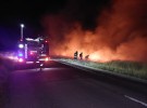 Un automóvil se incendió por completo sobre Ruta 85