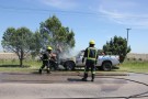Se incendió una camioneta en el Acceso Centenario