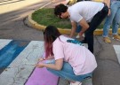 Pintaron una senda peatonal para concientizar sobre la diversidad sexual