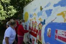 El Centro de Día finalizó el mural realizado por su cumpleaños