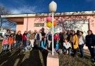 Pintaron un mural conmemorativo en el Hogar Municipal 