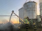 Incendio en un silo de cereal ubicado en la zona del Acceso Centenario