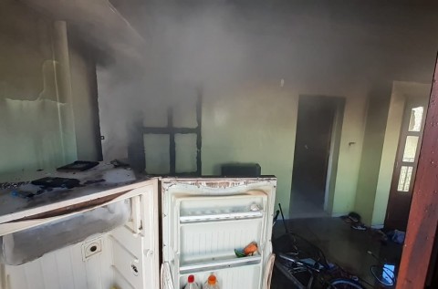 Incendio en un complejo de departamentos 