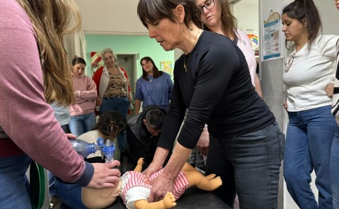 Capacitación en el Hospital Municipal sobre emergencias y patologías respiratorias