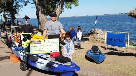 Salliquelense obtuvo el tercer puesto en un concurso de pesca en Kayak