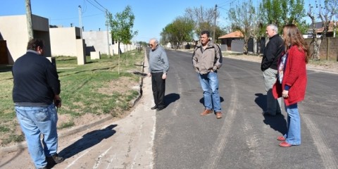 Se habilitó el tránsito en la obra de asfalto de la calle Saavedra de Tres Lomas