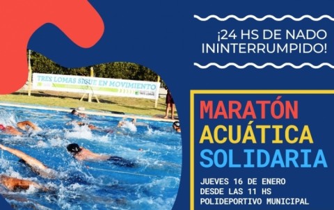 Nueva edición de la Maratón Acuática Solidaria de Tres Lomas