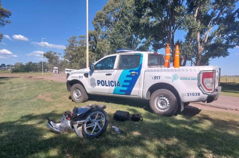 Accidente de motocicleta en el Acceso Centenario