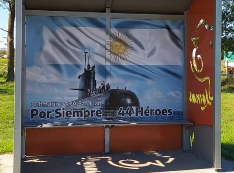 Repararon la garita que rinde homenaje al ARA San Juan