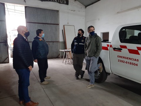 Pacheco visitó el Cuartel de Bomberos Voluntarios