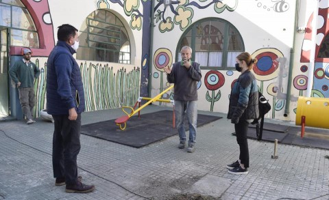 Obras de infraestructura escolar en Pellegrini