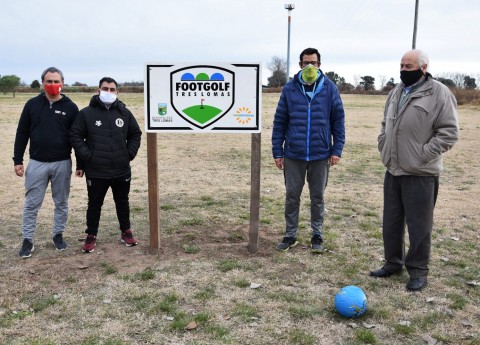 Habilitaron la práctica de footgolf en el Parque Integrado de Tres Lomas