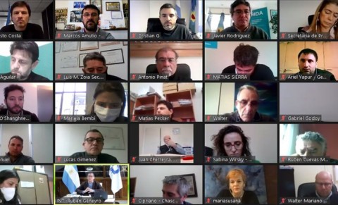 Videoconferencia entre secretarios de producción de la provincia