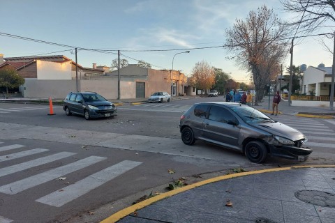 Accidente en la esquina de Chacabuco y Rivadavia 