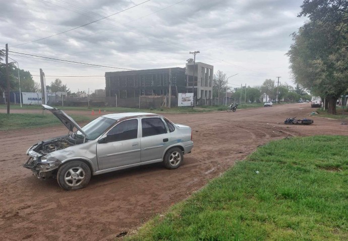 Accidente en la esquina de Italia y Moreno