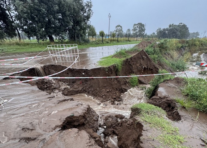 Restricción al tránsito por obras de desagüe pluvial