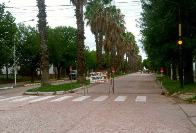 Tránsito interrumpido en un sector de la ciudad