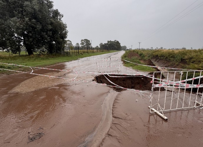 Restricción al tránsito por obras de desagüe pluvial