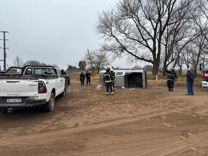 Dos camionetas colisionaron en zona rural