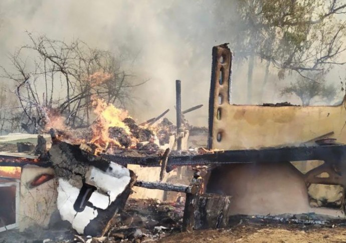 Salliquelense perdió su casa en los incendios de Córdoba