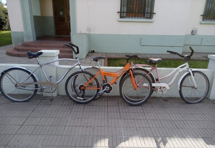 Policía de Pellegrini incautó tres bicicletas robadas