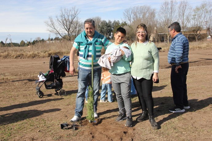 Cerca de setenta nuevos salliquelenses plantaron su árbol